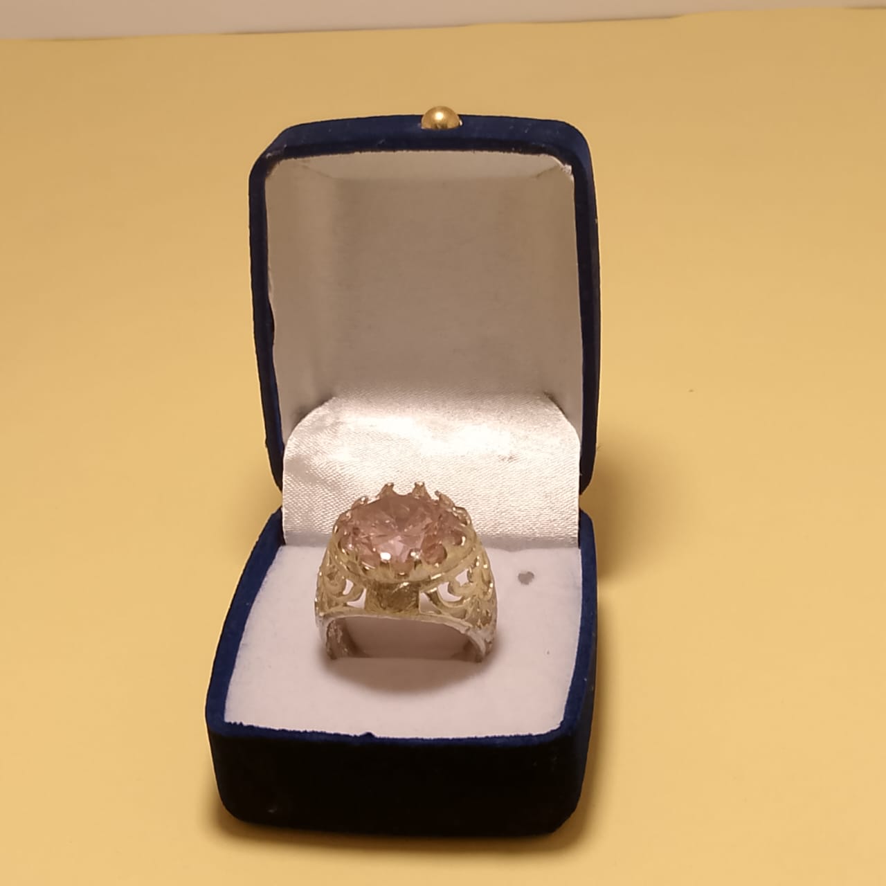 Elegant 30 Carat Zircon Ring, Round Cut, Size 21