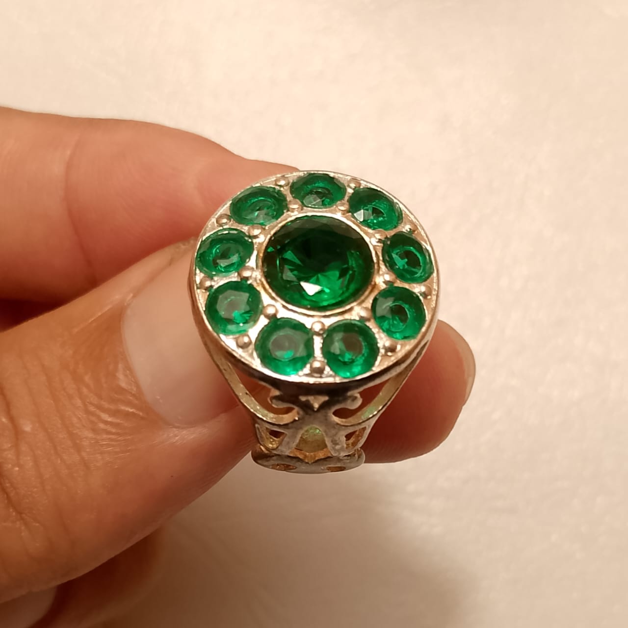 Multiple stones Berooj Ring | Step Cut | Italian Style Ring