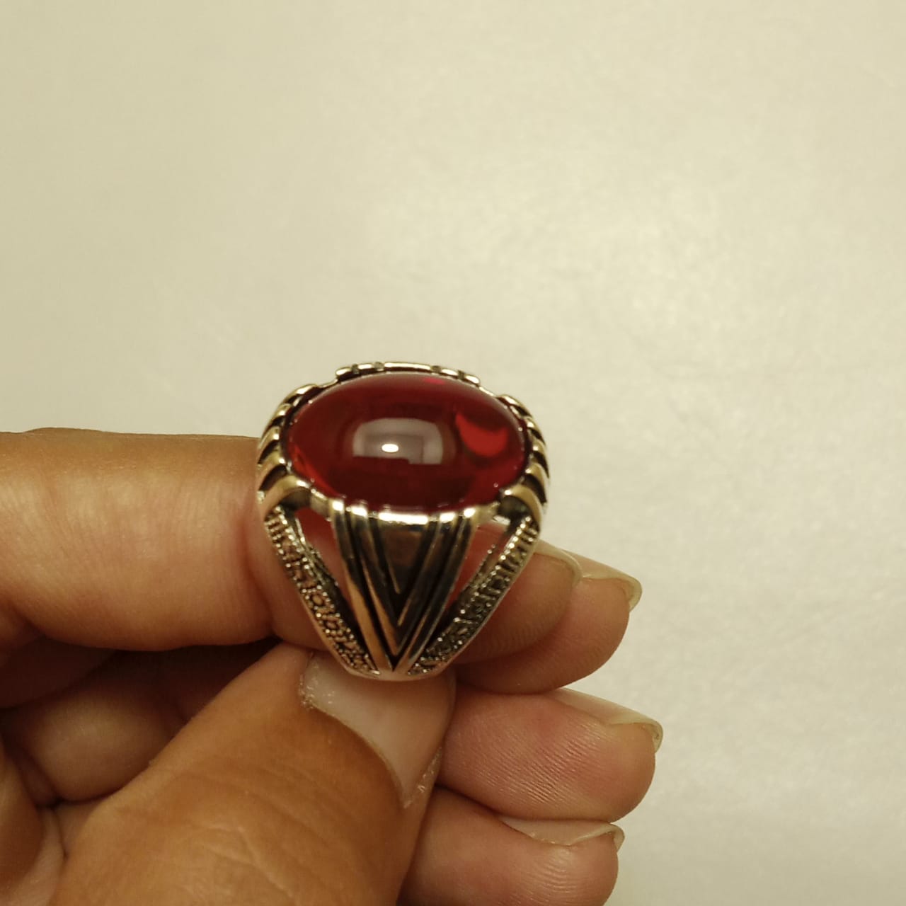 12 Carat Yaqoot Ring | Cabochon Cut Ruby | Turkish Style Ring