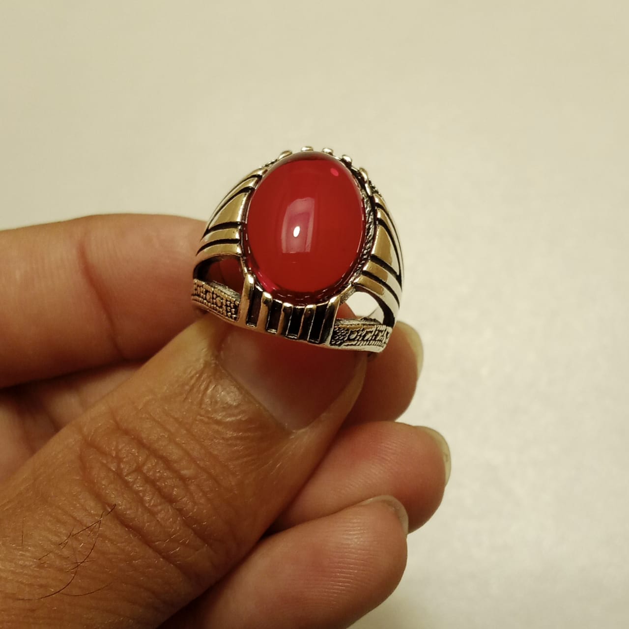 12 Carat Yaqoot Ring | Cabochon Cut Ruby | Turkish Style Ring
