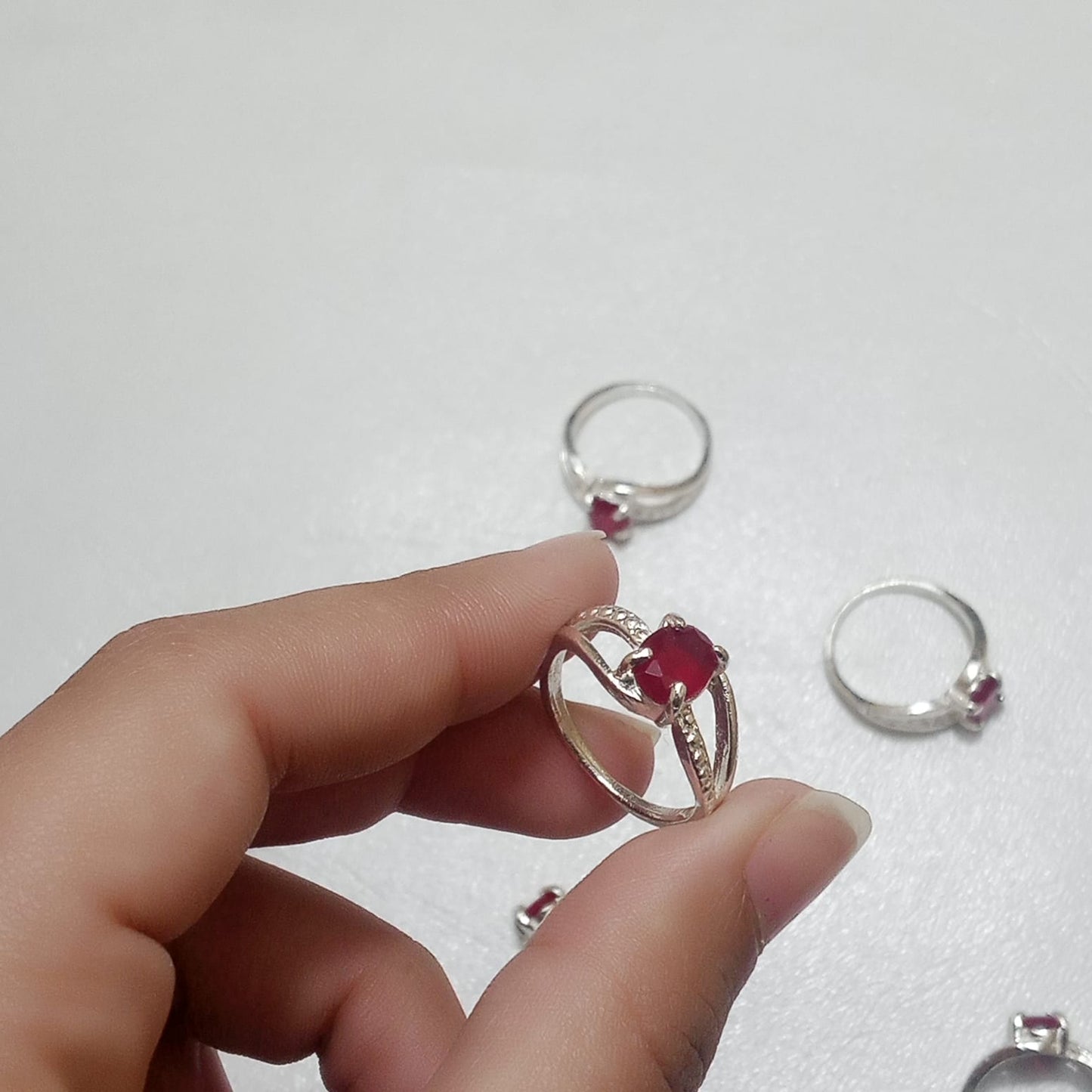 Ruby Female Ring | Step Cut | Yaqoot Ring | CODE R03