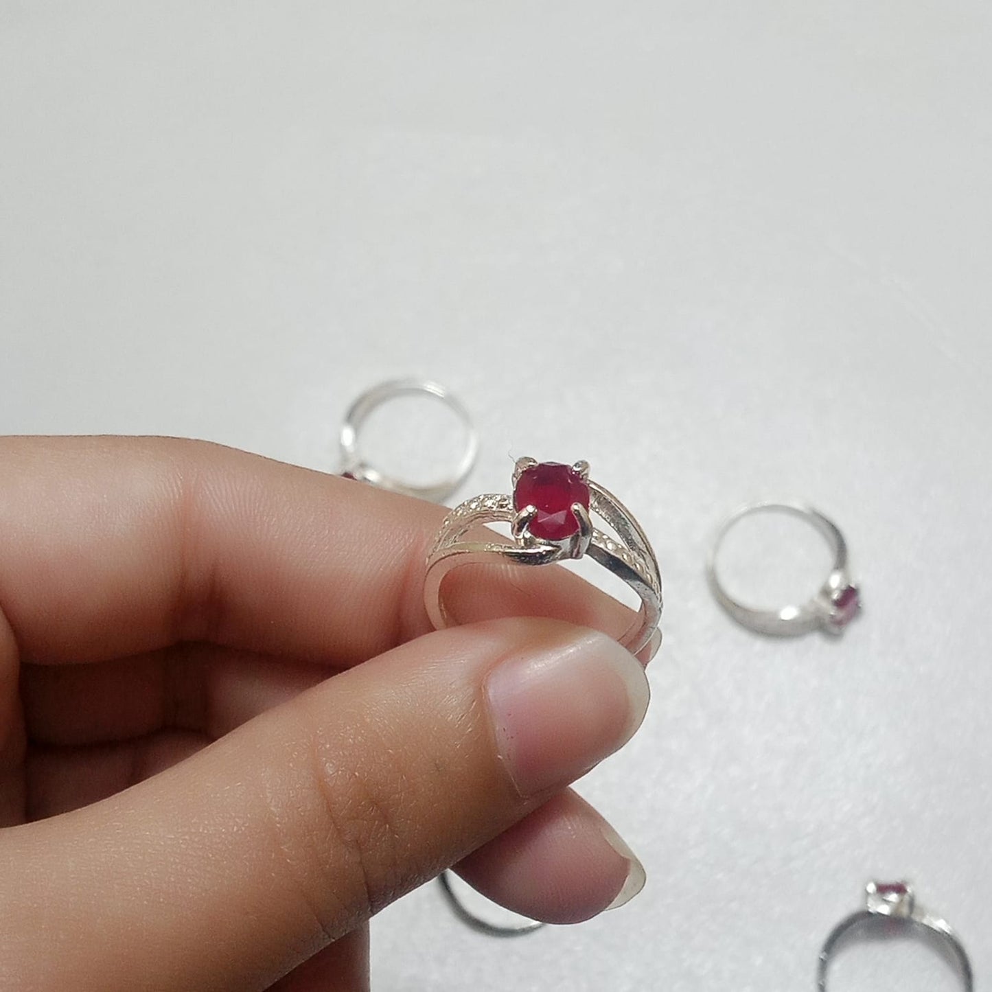 Ruby Female Ring | Step Cut | Yaqoot Ring | CODE R03