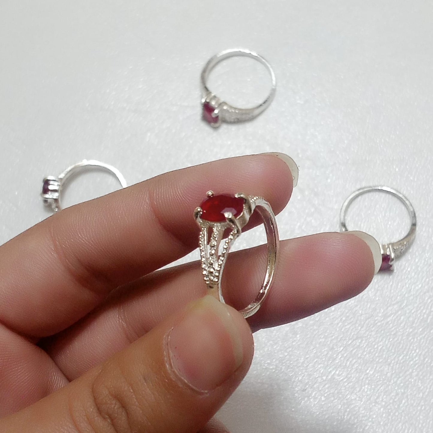 Ruby Female Ring | Step Cut | Yaqoot Ring | CODE R01