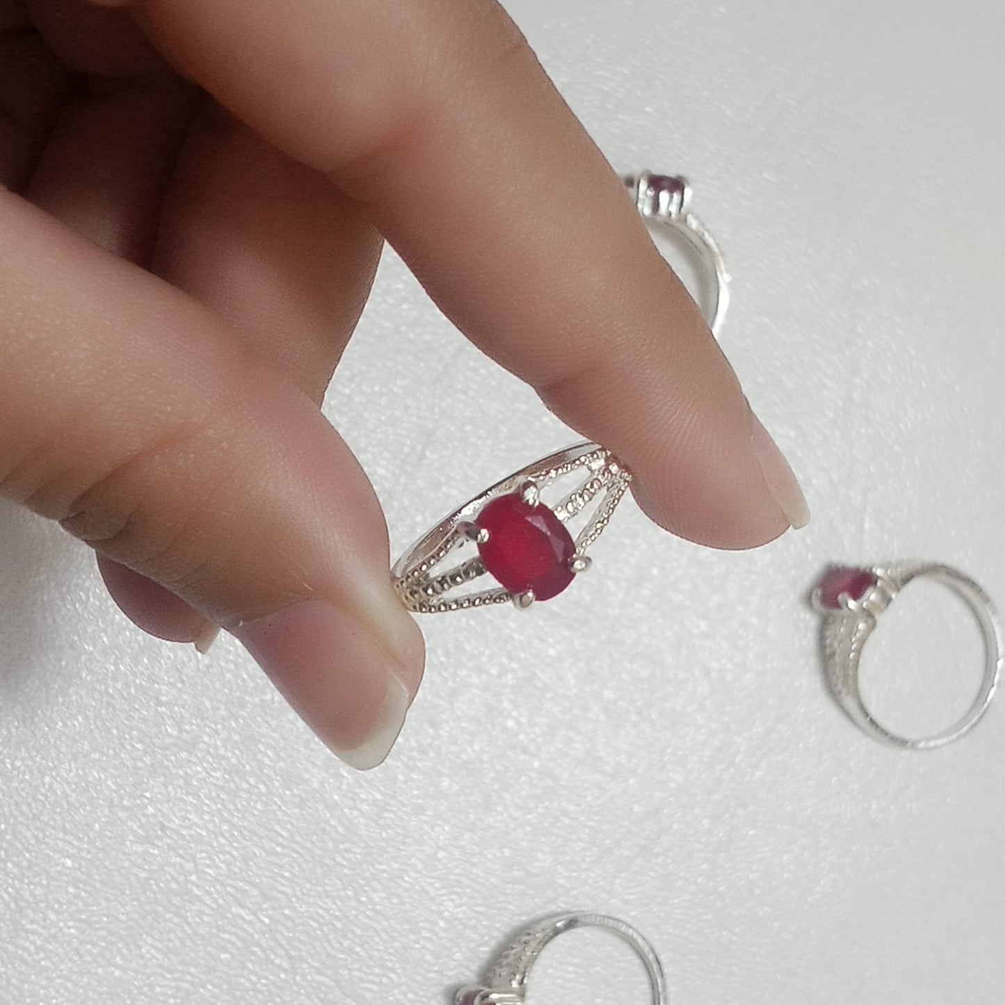 Ruby Female Ring | Step Cut | Yaqoot Ring | CODE R01