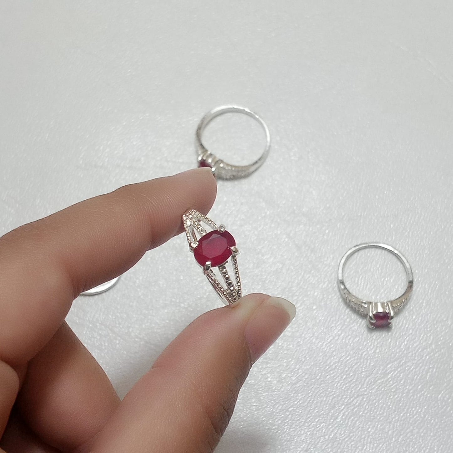 Ruby Female Ring | Step Cut | Yaqoot Ring | CODE R01