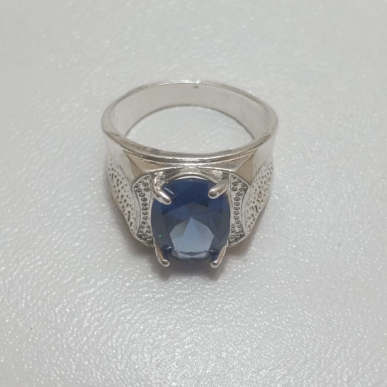10 Carat Neelam Ring | Step Cut | Turkish Style Ring