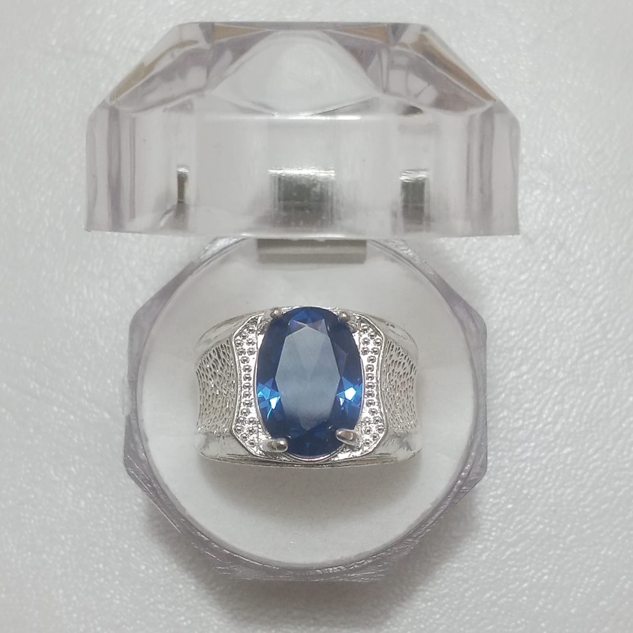 10 Carat Neelam Ring | Step Cut | Turkish Style Ring