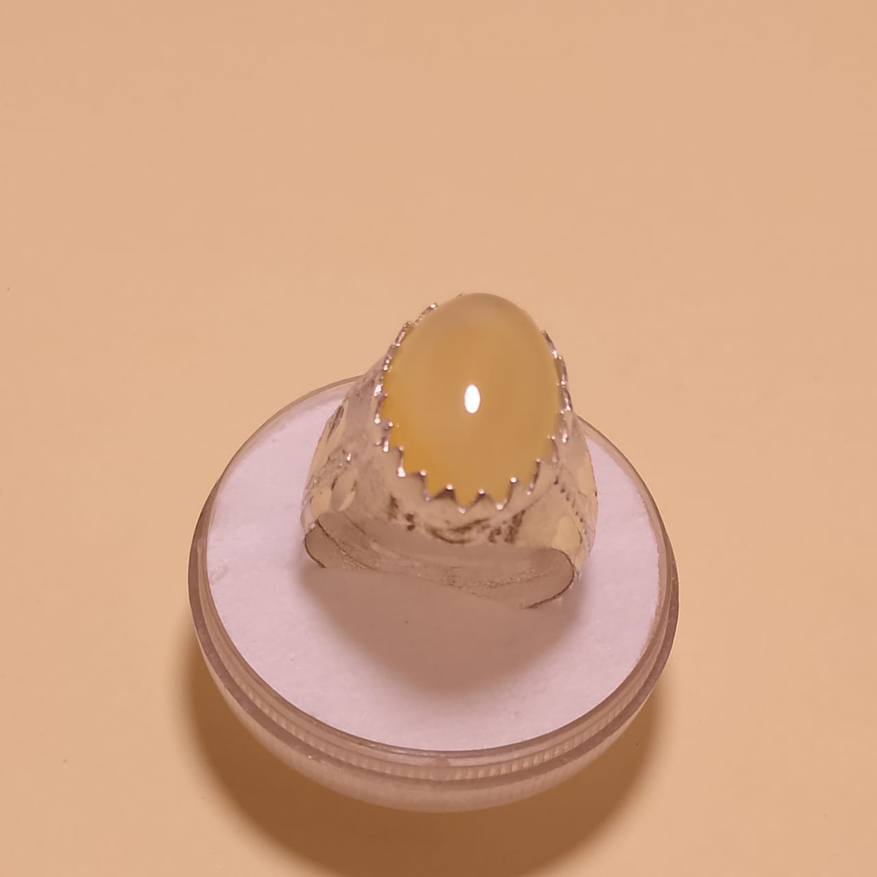 22 Carats Pukhraj Ring | Cabshon Cut