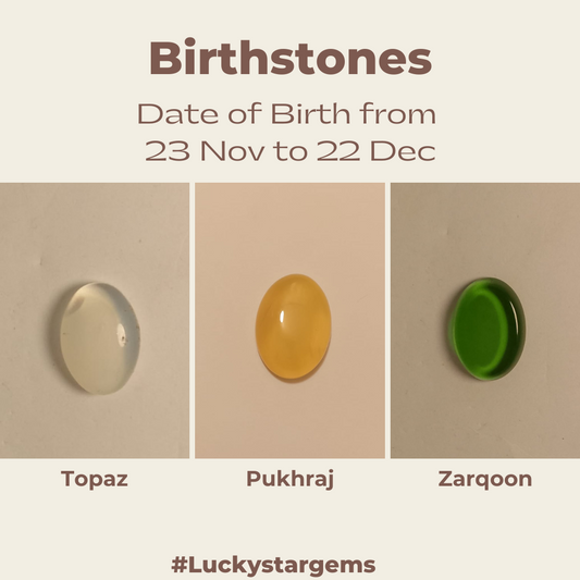 Lucky Bundle | Topaz, Phukraj, Zarqoon | Set of 3 Gems | 5-6 Carat