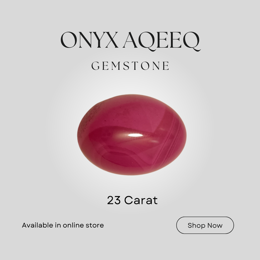 Onyx Aqeeq | Oval shape Cabachon