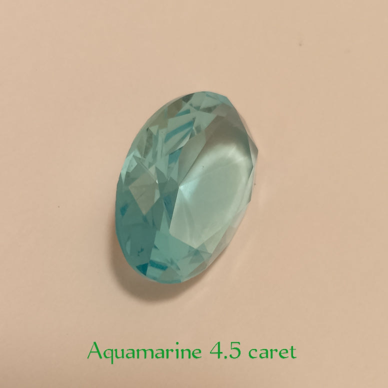 Aquamarine stone | Step Cutting | Vitreous Light Blue