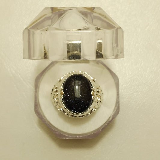 12 Carats Moothi Blue Opal Ring