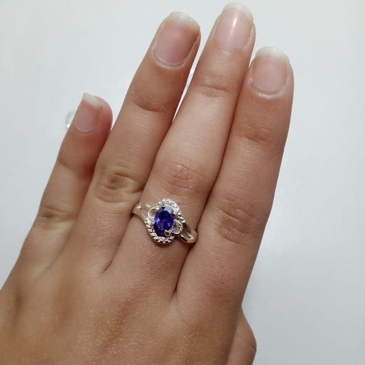 2 Carat Neelam Female Ring | Step Cut | CODE N-15