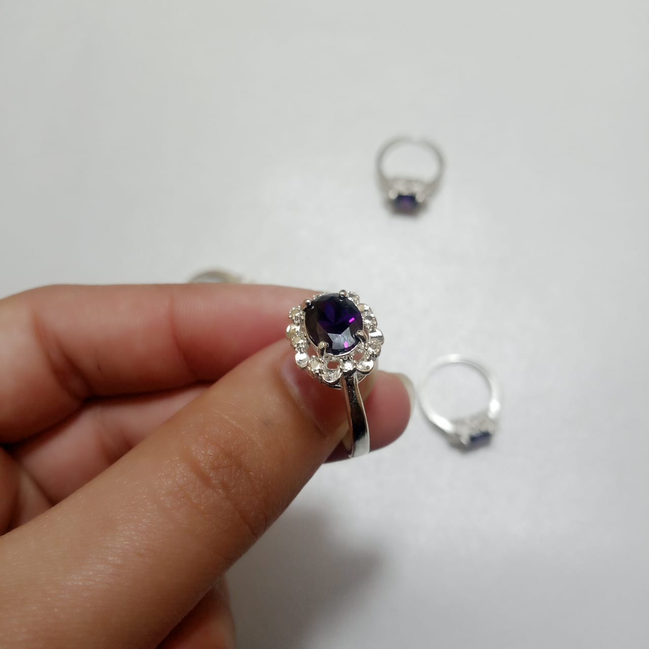 4 ct Neelam Female Ring | Step Cut | CODE N-10