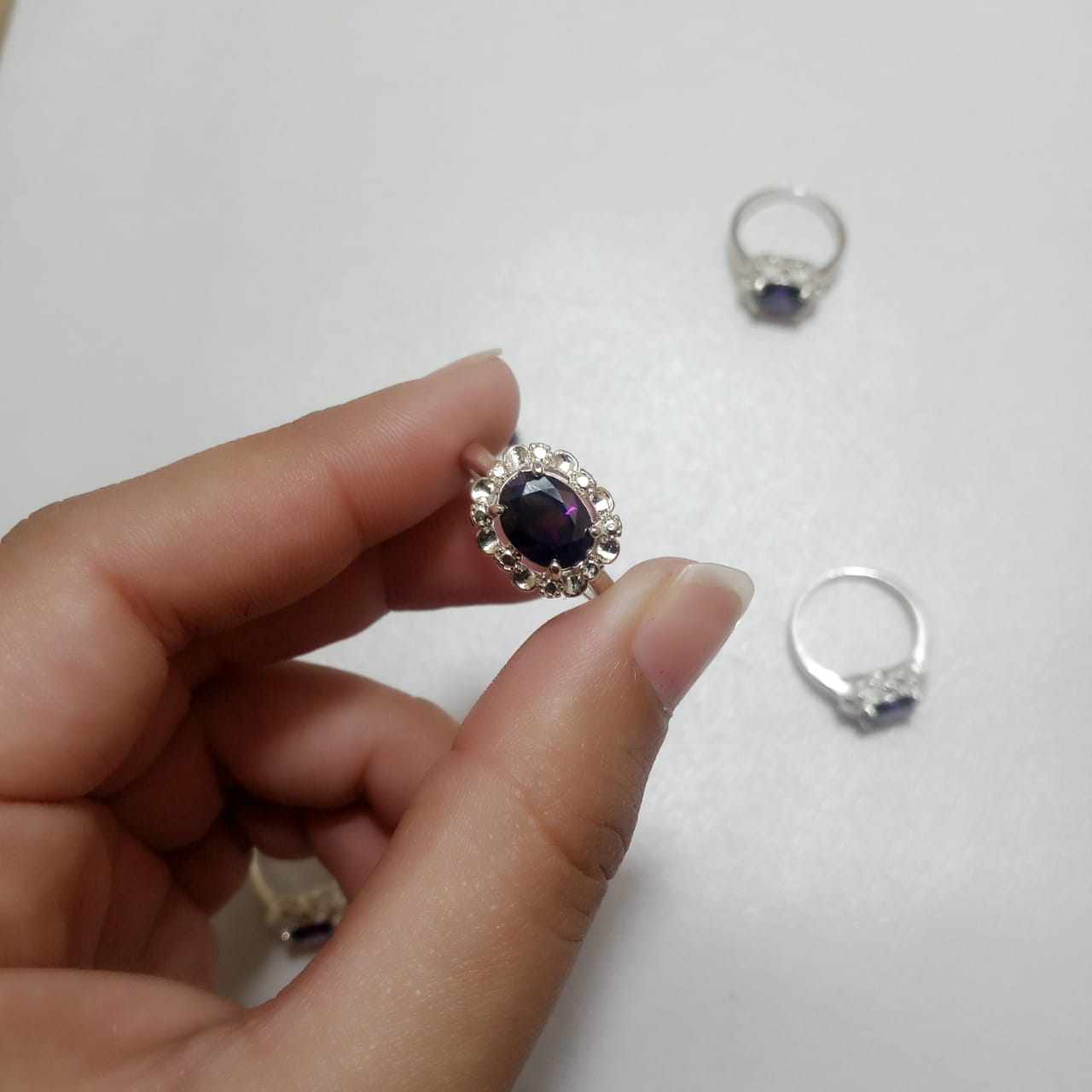 4 ct Neelam Female Ring | Step Cut | CODE N-10