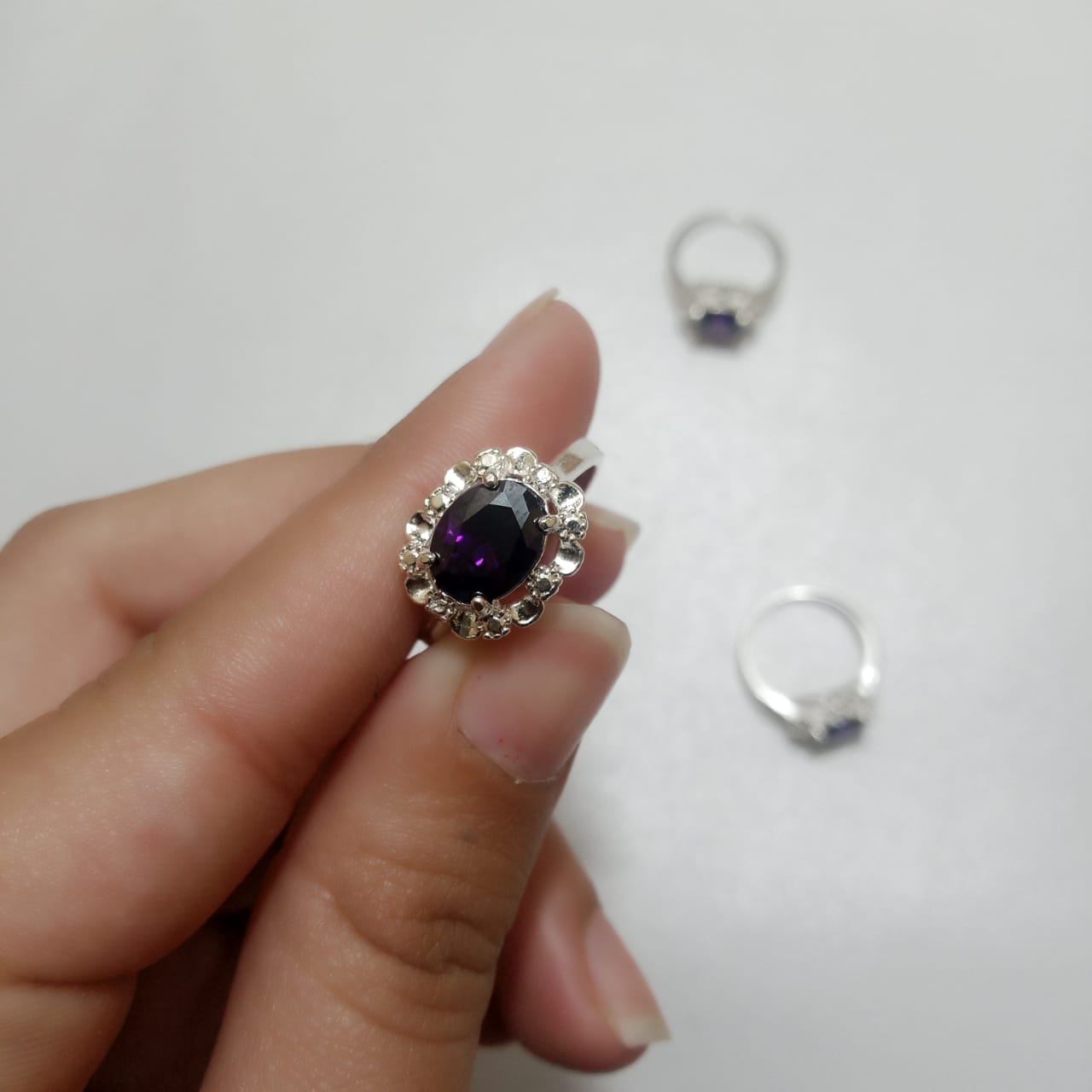 4 ct Neelam Female Ring | Step Cut | CODE N-10