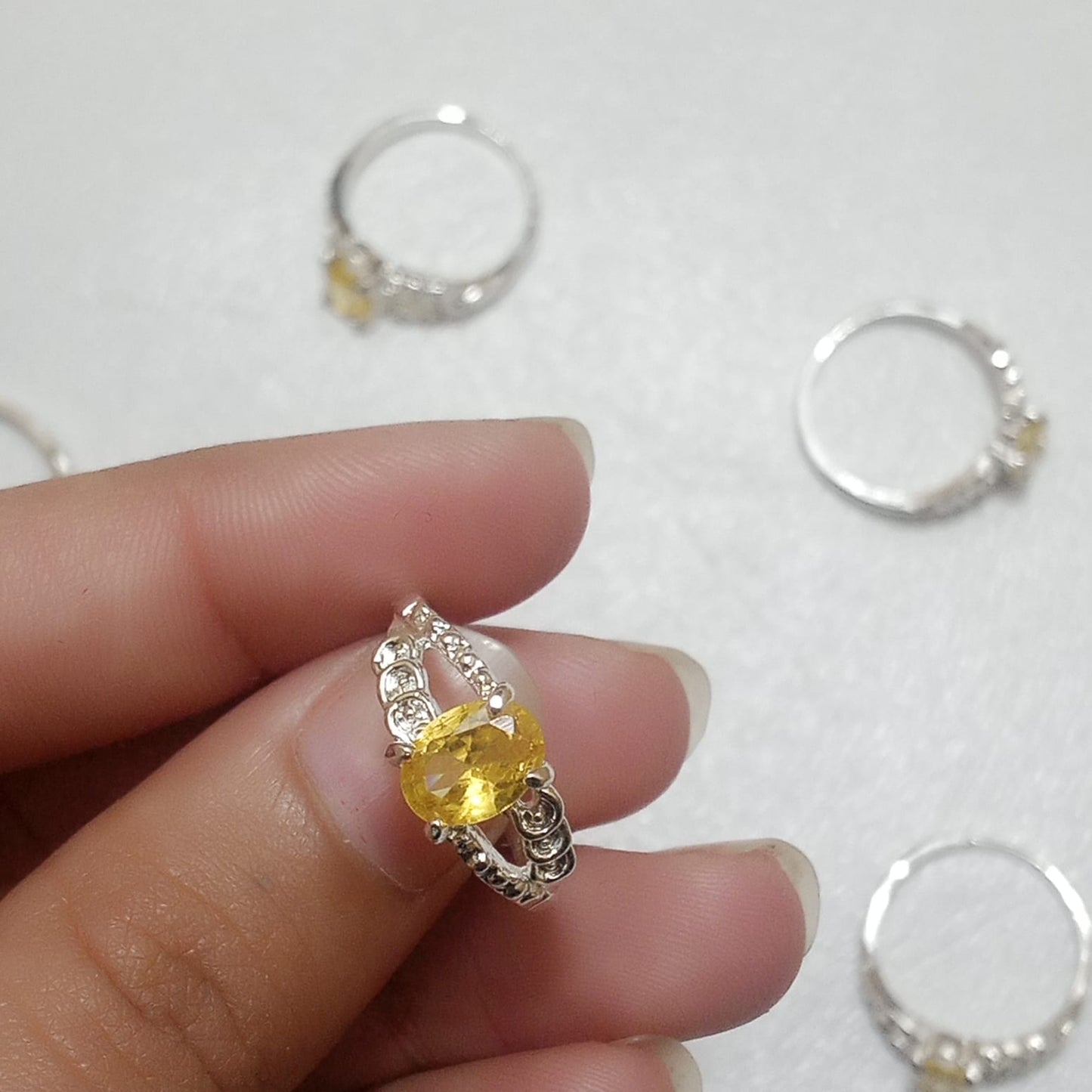 2 Carats Pukhraj Female Ring | Step Cut | CODE P11