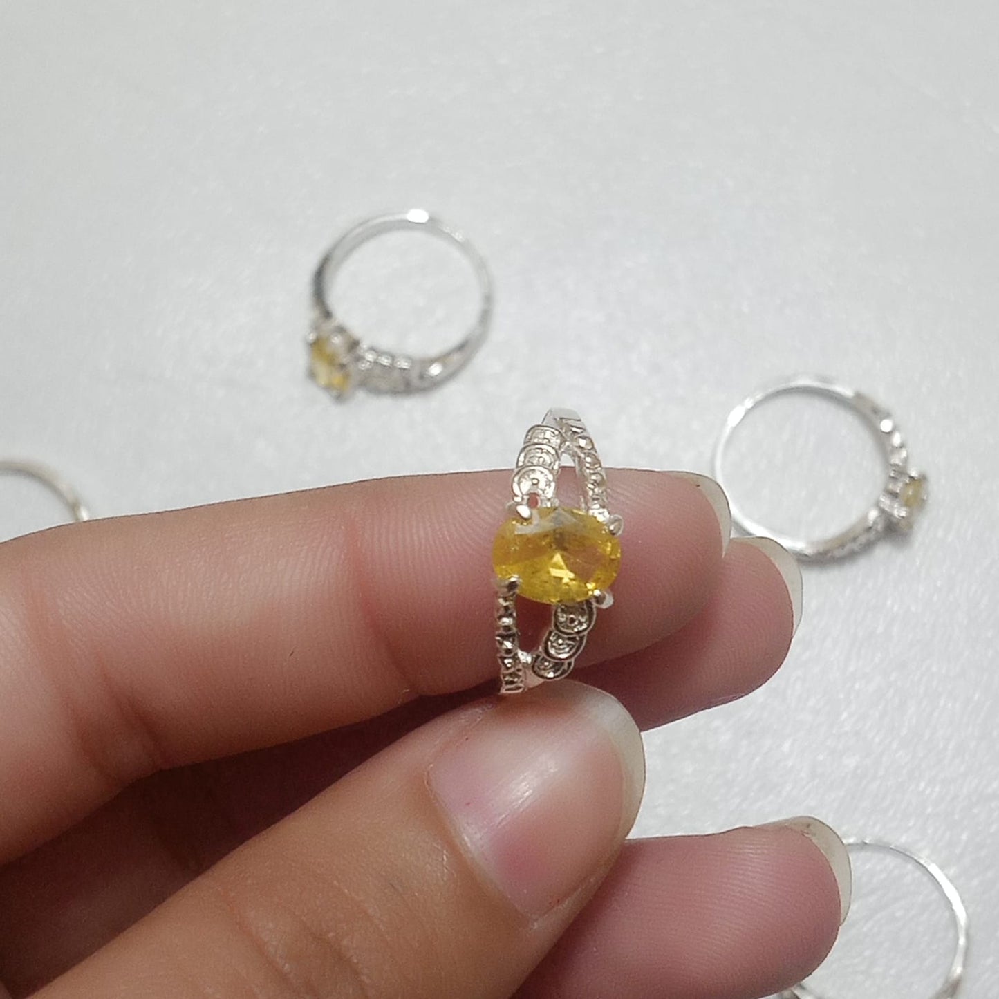 2 Carats Pukhraj Female Ring | Step Cut | CODE P11