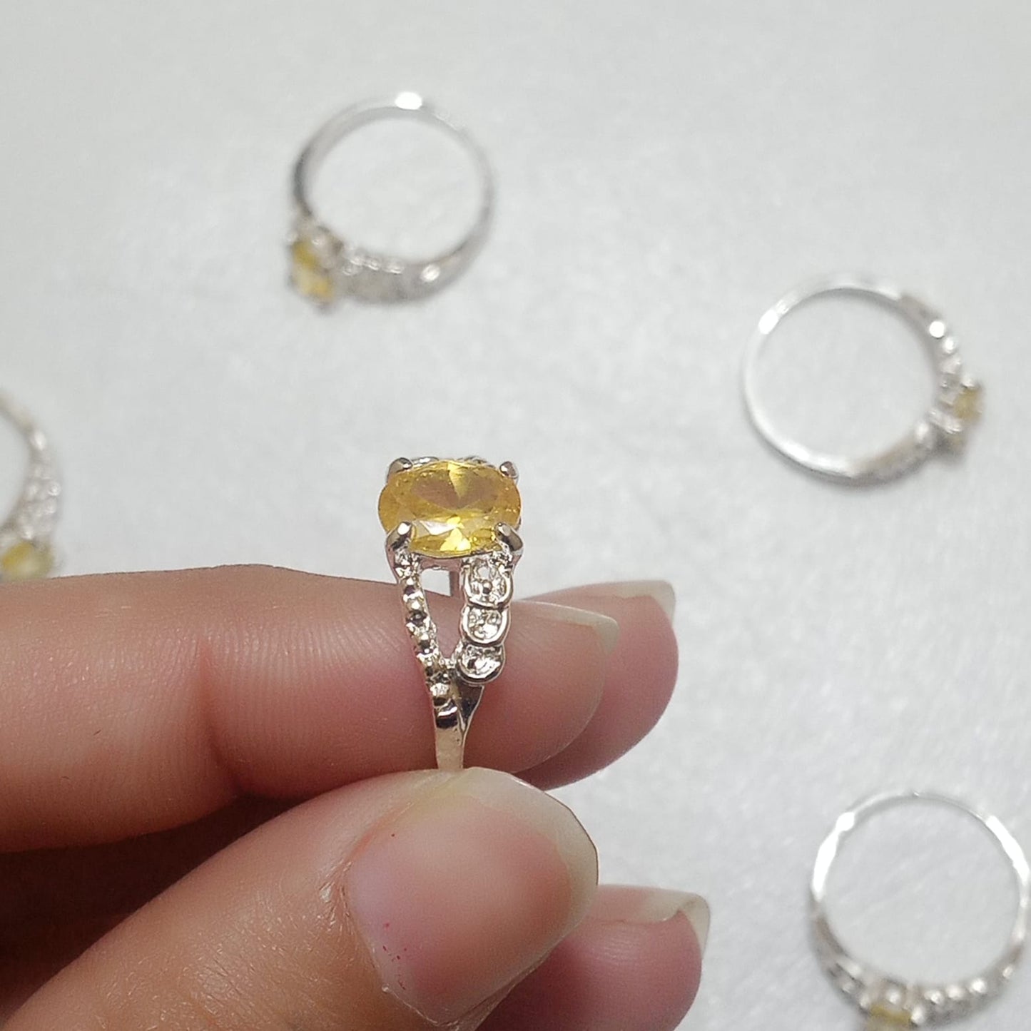 2 Carats Pukhraj Female Ring | Step Cut | CODE P11