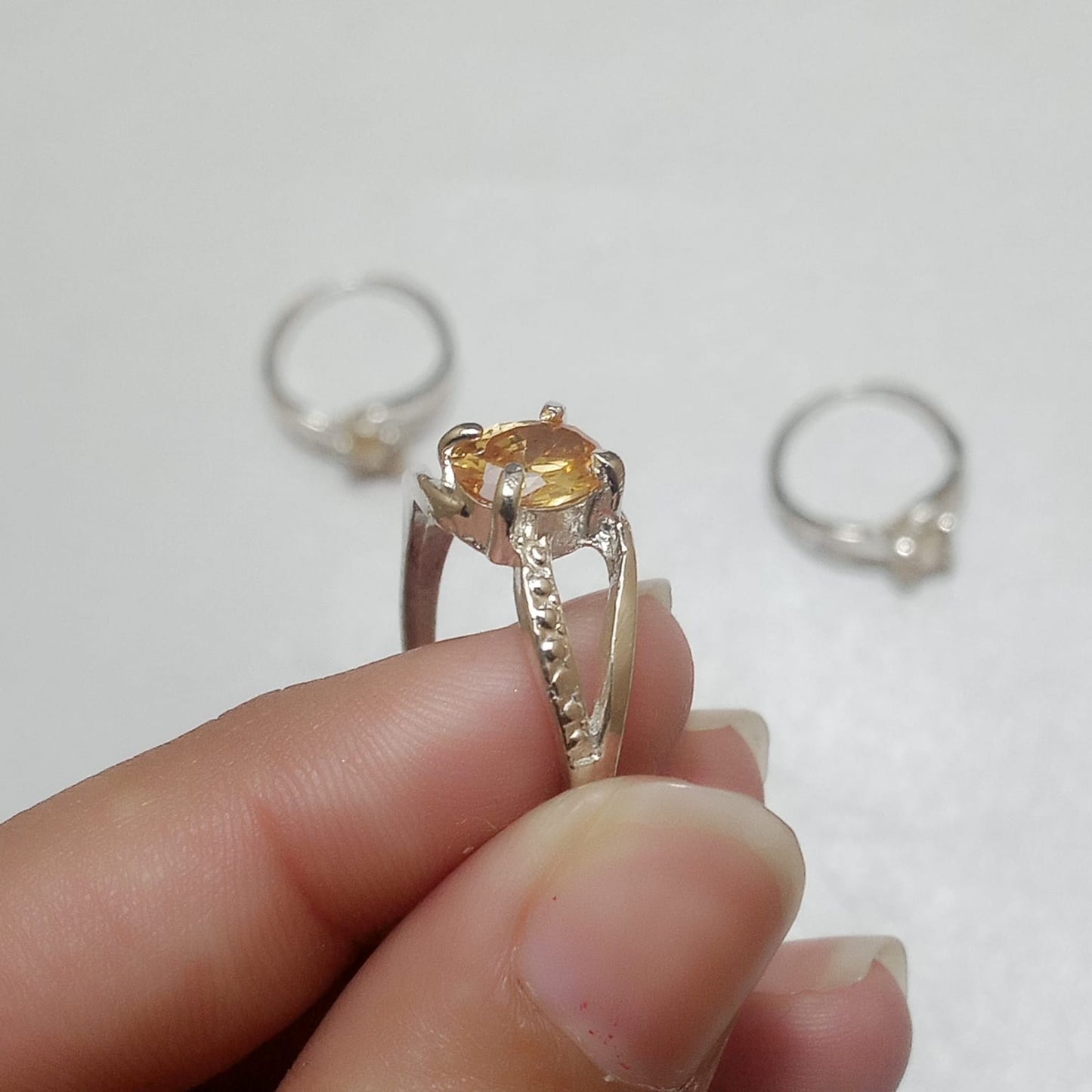 2 Carats Pukhraj Female Ring | Step Cut | CODE P16
