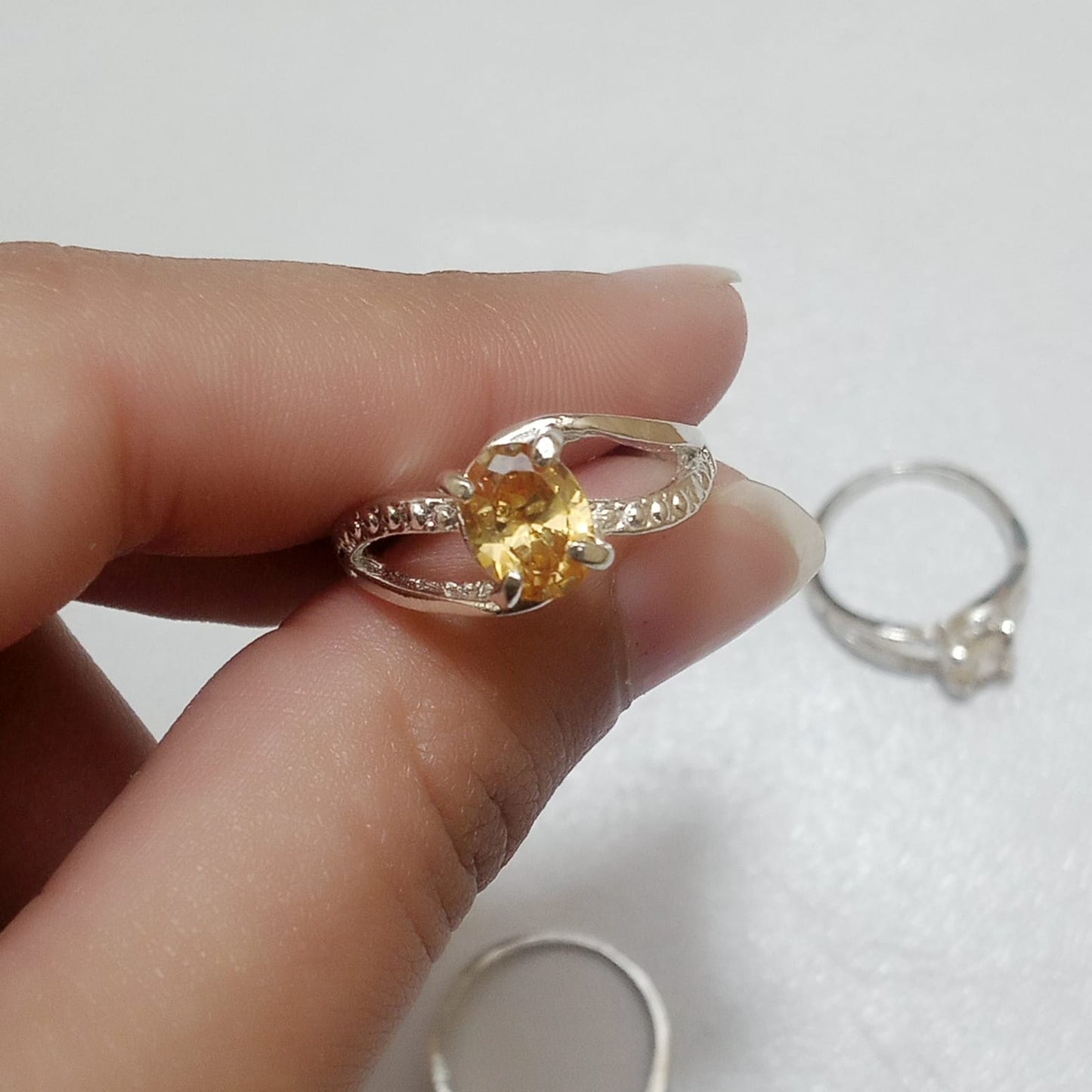 2 Carats Pukhraj Female Ring | Step Cut | CODE P16