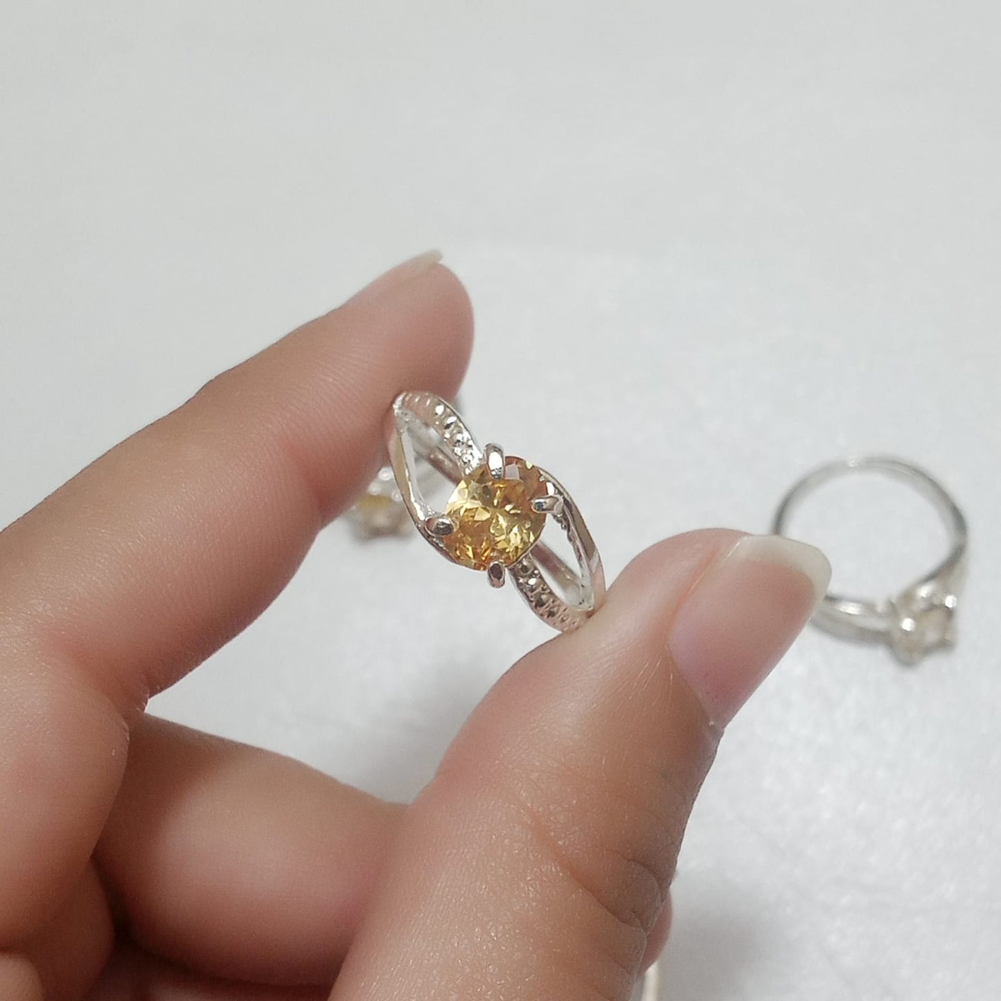 2 Carats Pukhraj Female Ring | Step Cut | CODE P16