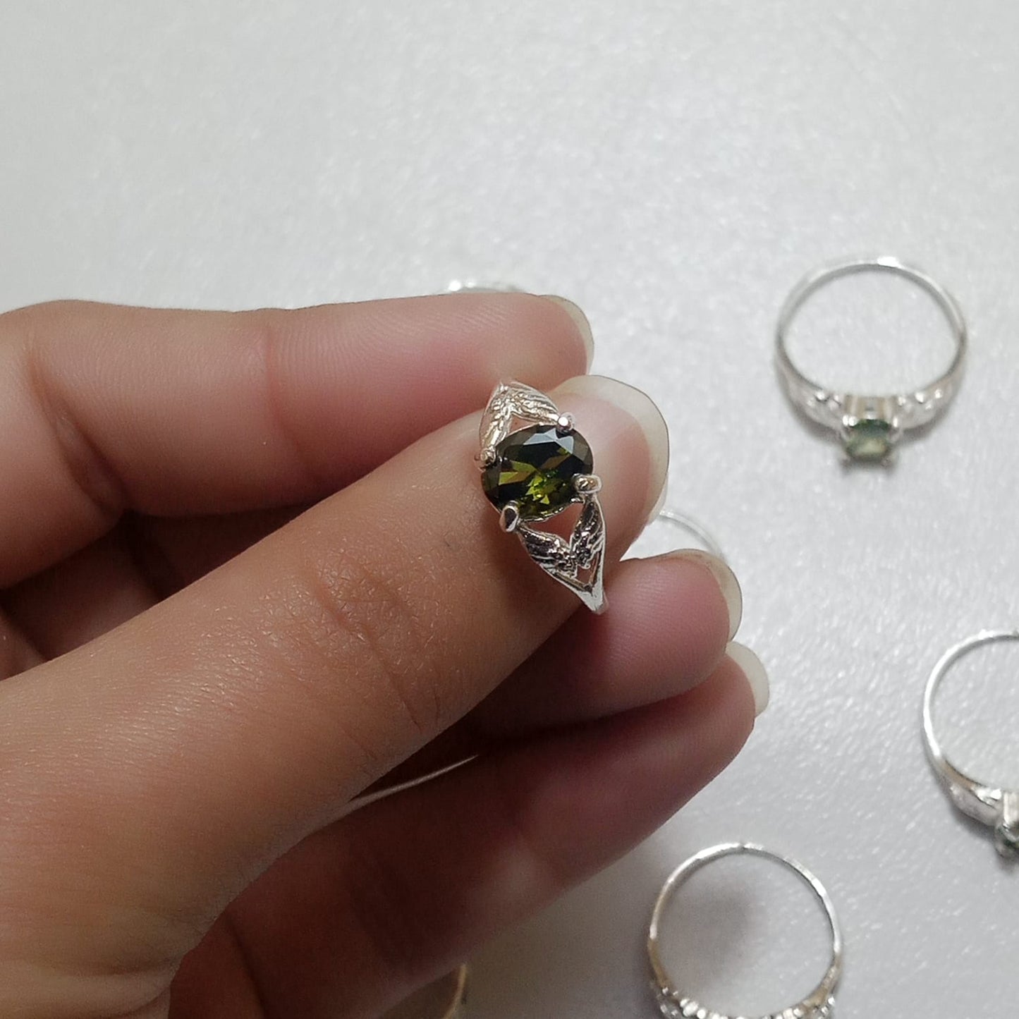 Emerald Female Ring | Step Cut Zamrud  |  CODE E-15