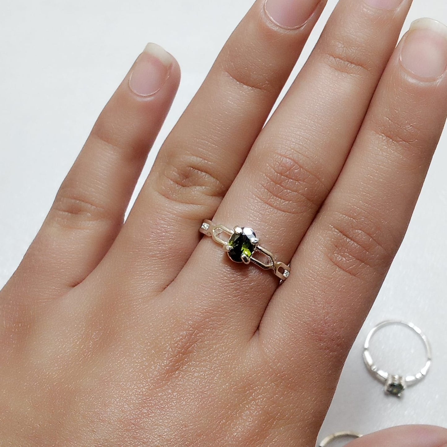 Emerald Female Ring | Step Cut Zamrud |  CODE E-12