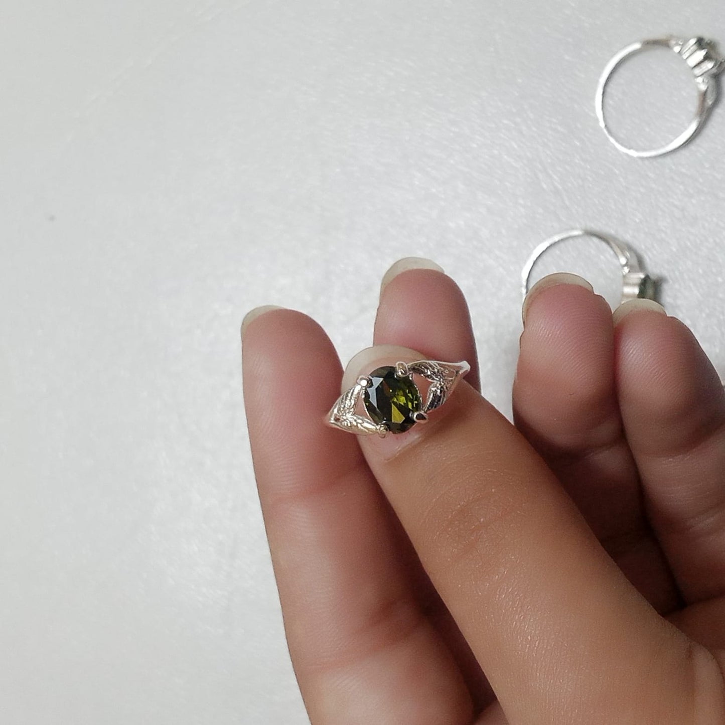 Emerald Female Ring | Step Cut Zamrud  |  CODE E-15