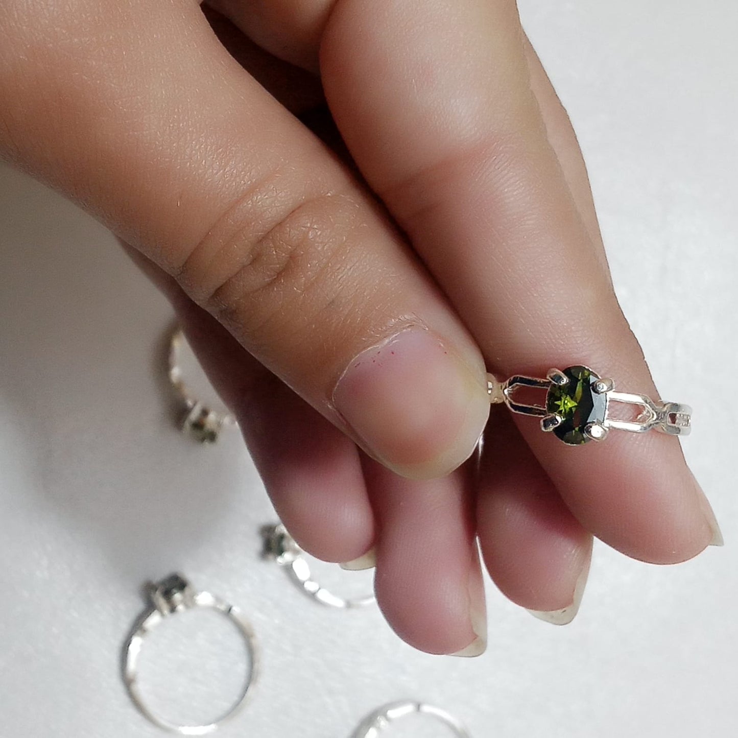 Emerald Female Ring | Step Cut Zamrud |  CODE E-12