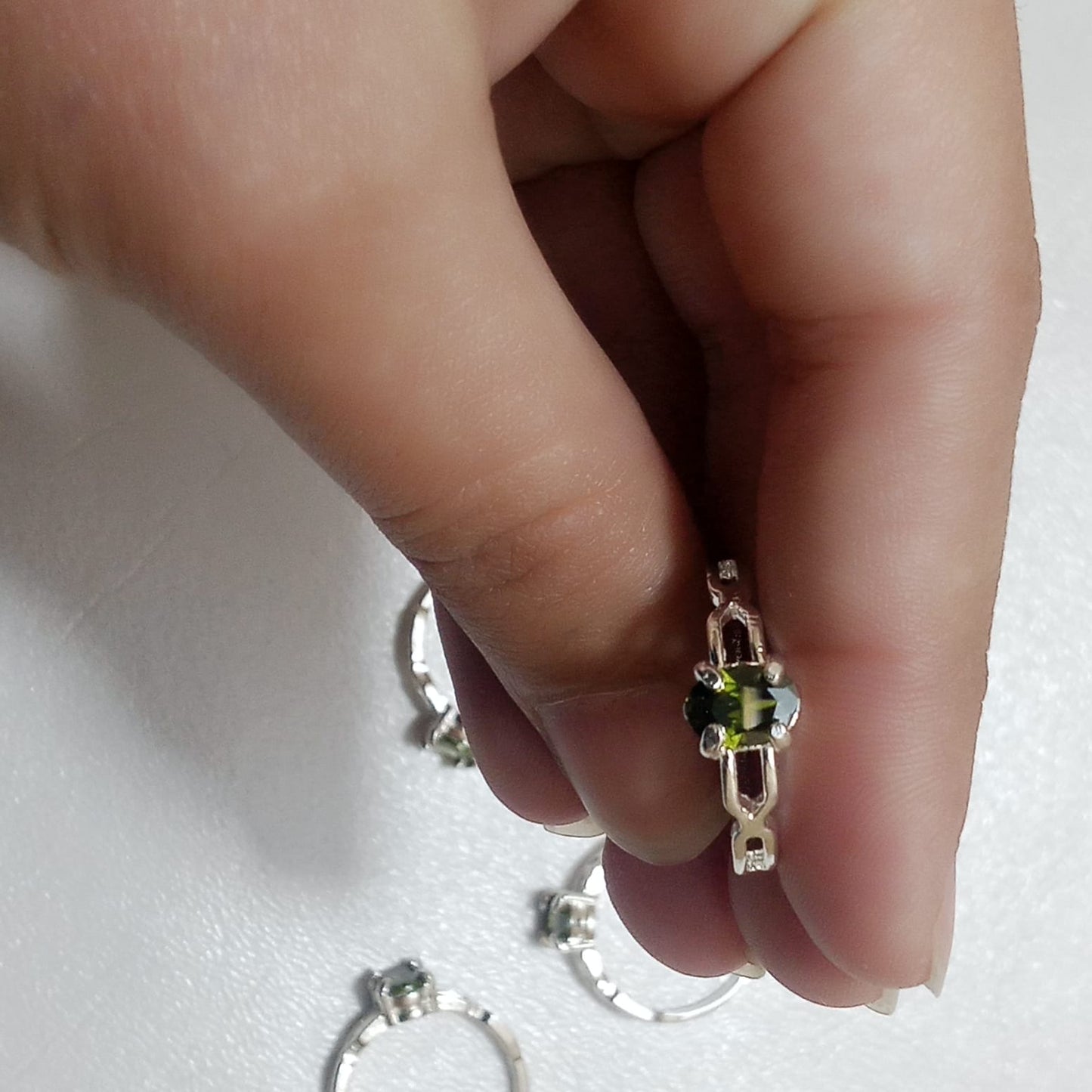 Emerald Female Ring | Step Cut Zamrud |  CODE E-12