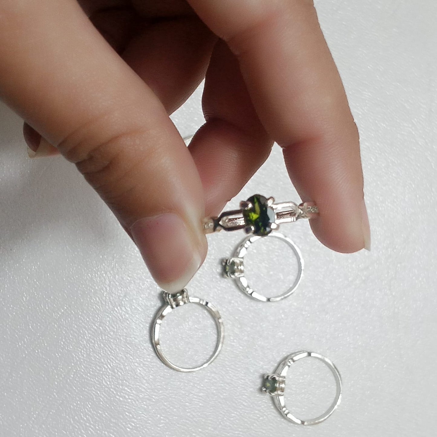 Emerald Female Ring | Step Cut Zamrud |  CODE E-12