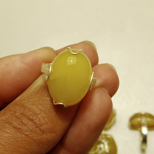 22 Carats Pukhraj Ring | Cabshon Cut