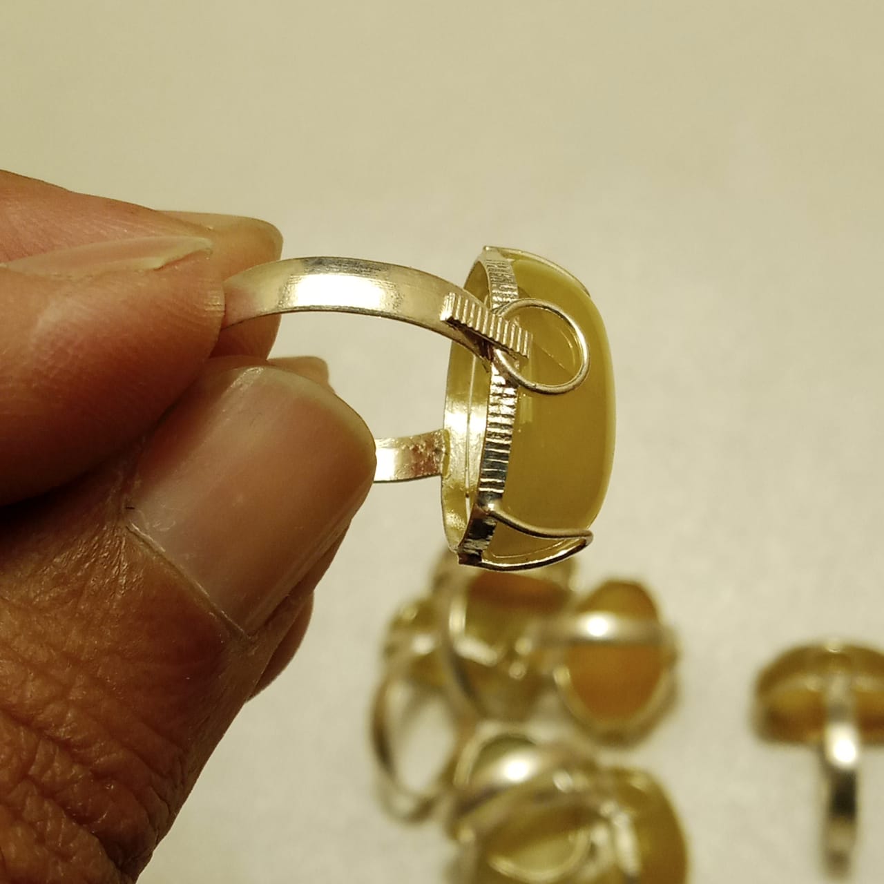 22 Carats Pukhraj Ring | Cabshon Cut