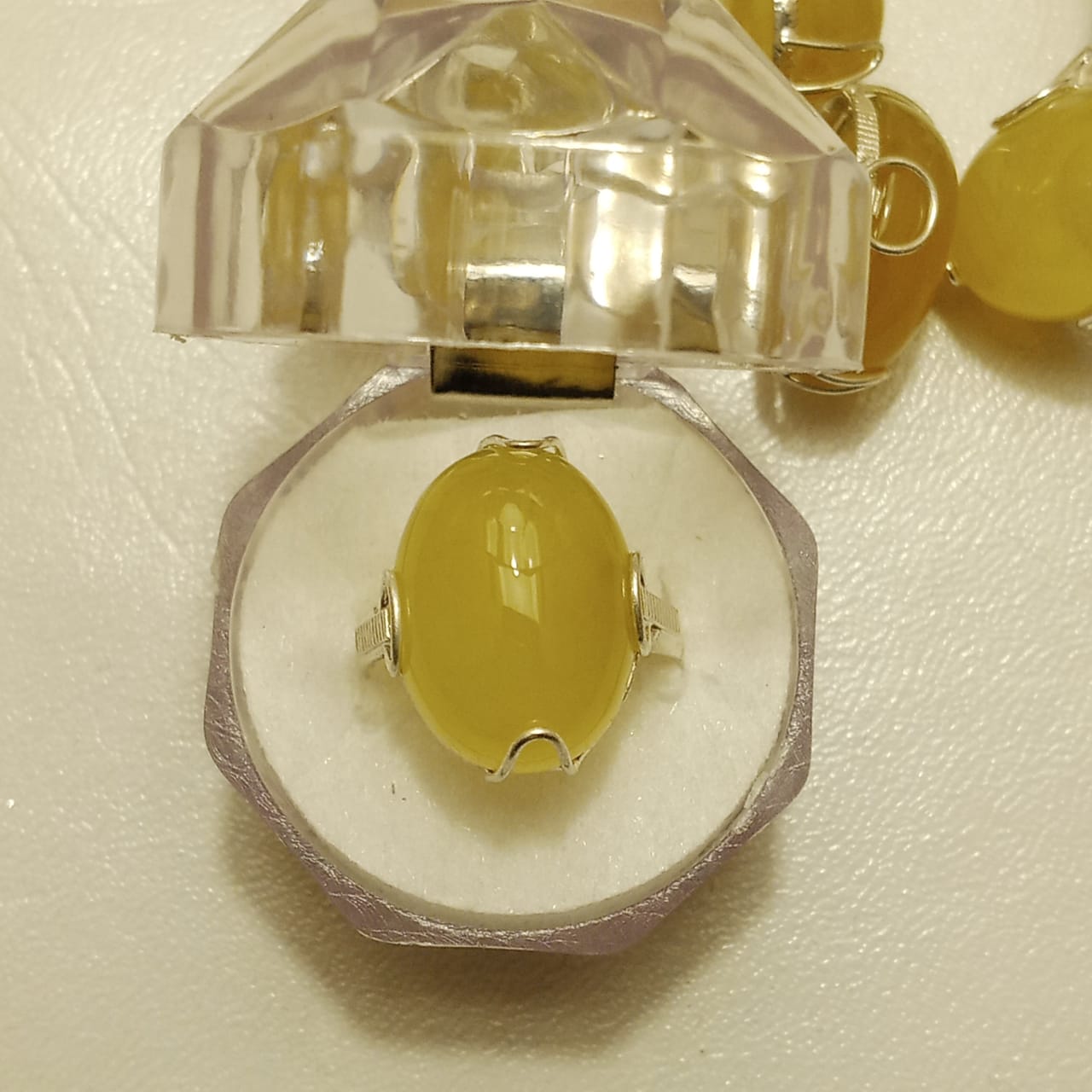 22 Carats Pukhraj Ring | Cabshon Cut