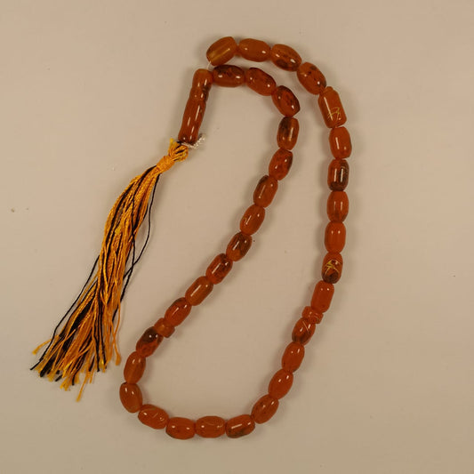 Gemstone Yamni Aqiq Tasbeeh | 35 Beads