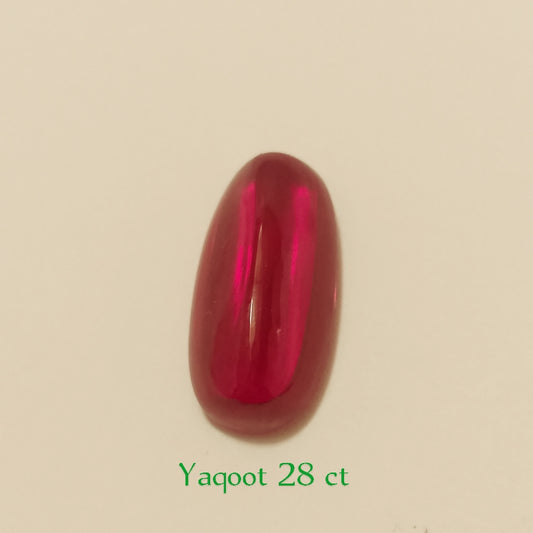 Yaqoot (laal stone) | Cabachon Cuting | 28-47 carats